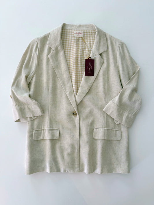 Dawson Front Button Linen Blazer