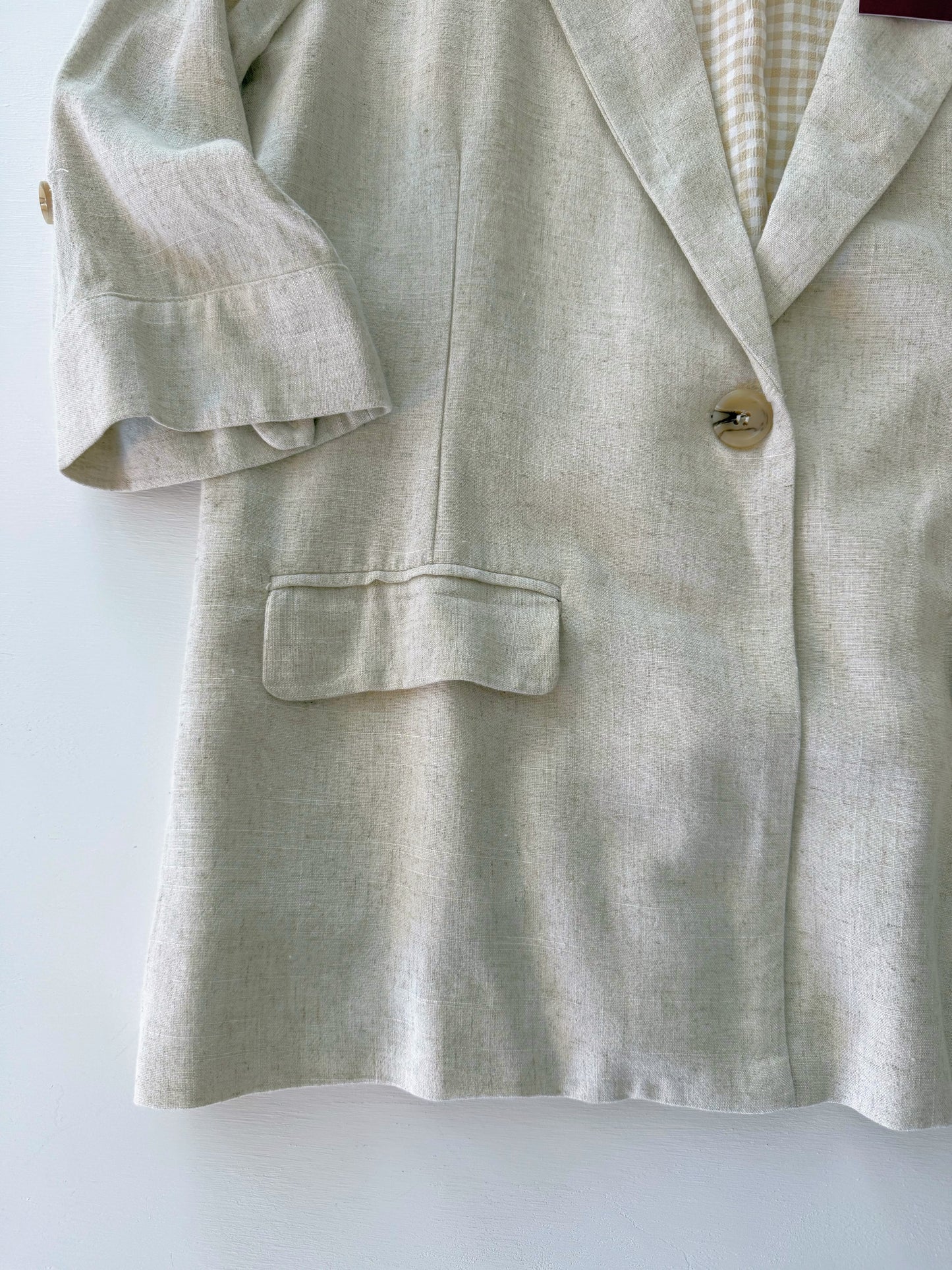 Dawson Front Button Linen Blazer