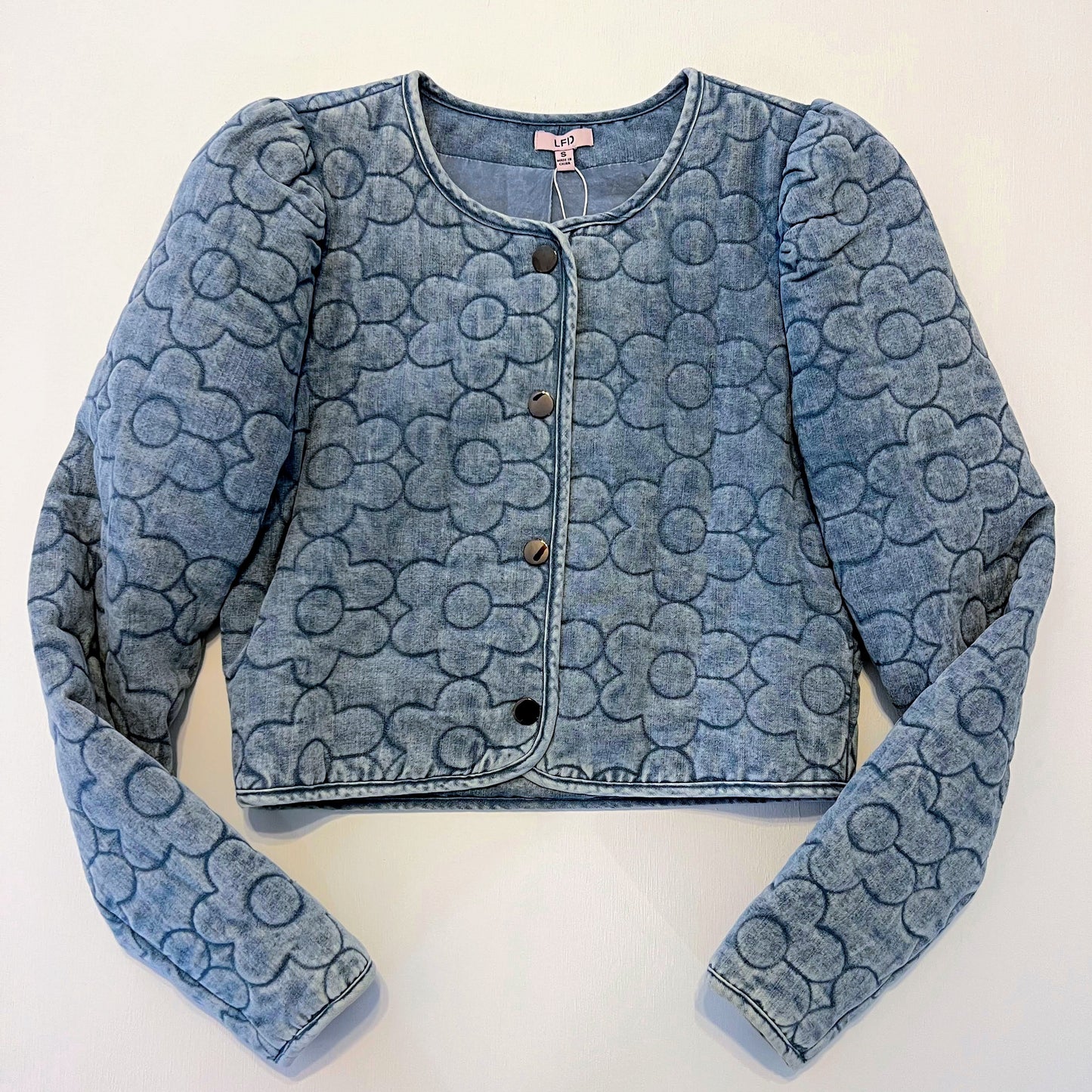 Daisy Quilted Denim Jacket