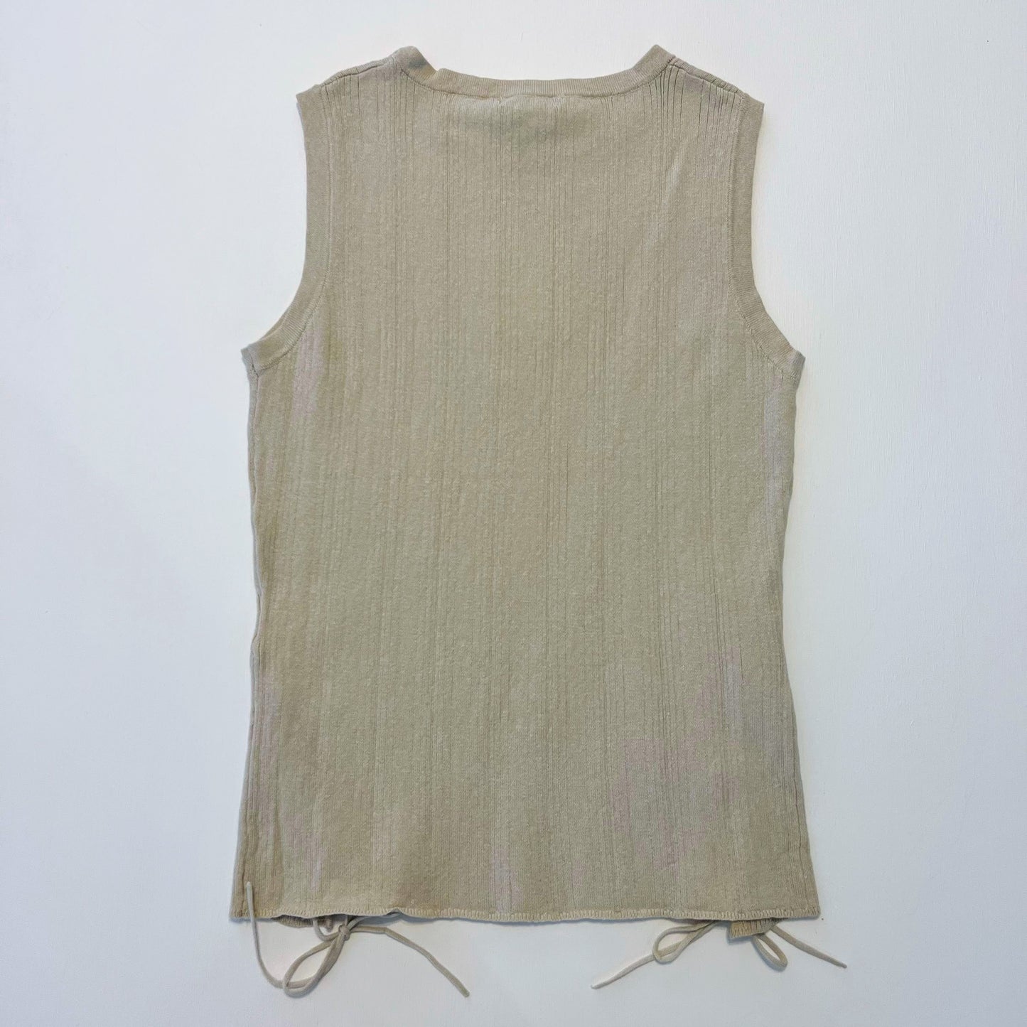 Eloise Linen Ribbed Knit Tank