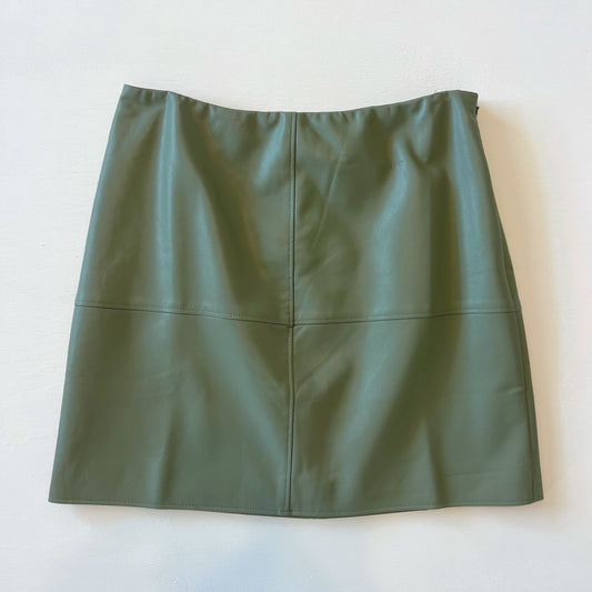 Elon Vegan Leather Column Mini Skirt