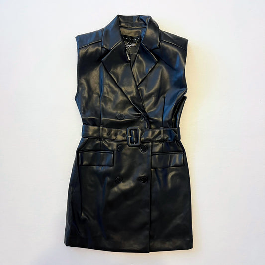 Dakota Faux Leather Sleeveless Mini Dress