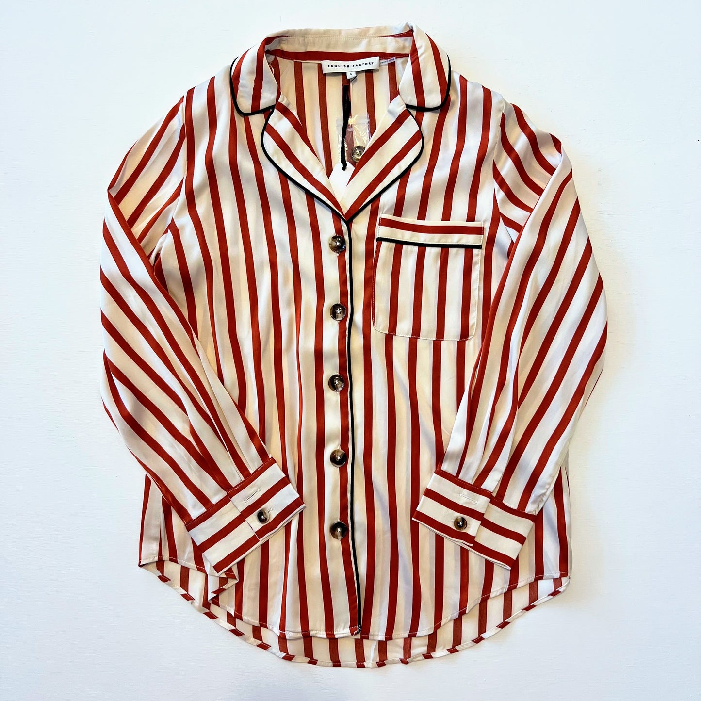 Benson Striped Button Down Blouse