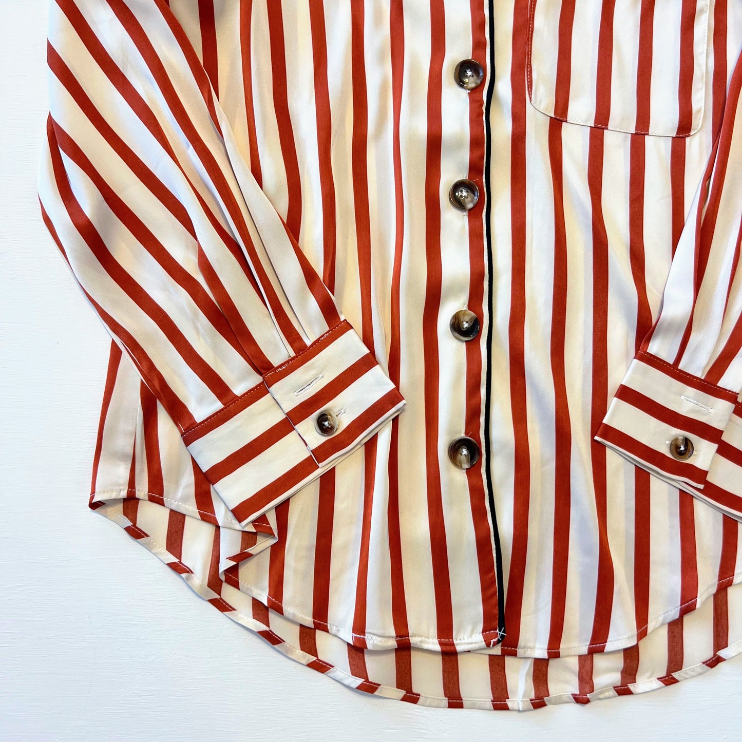 Benson Striped Button Down Blouse