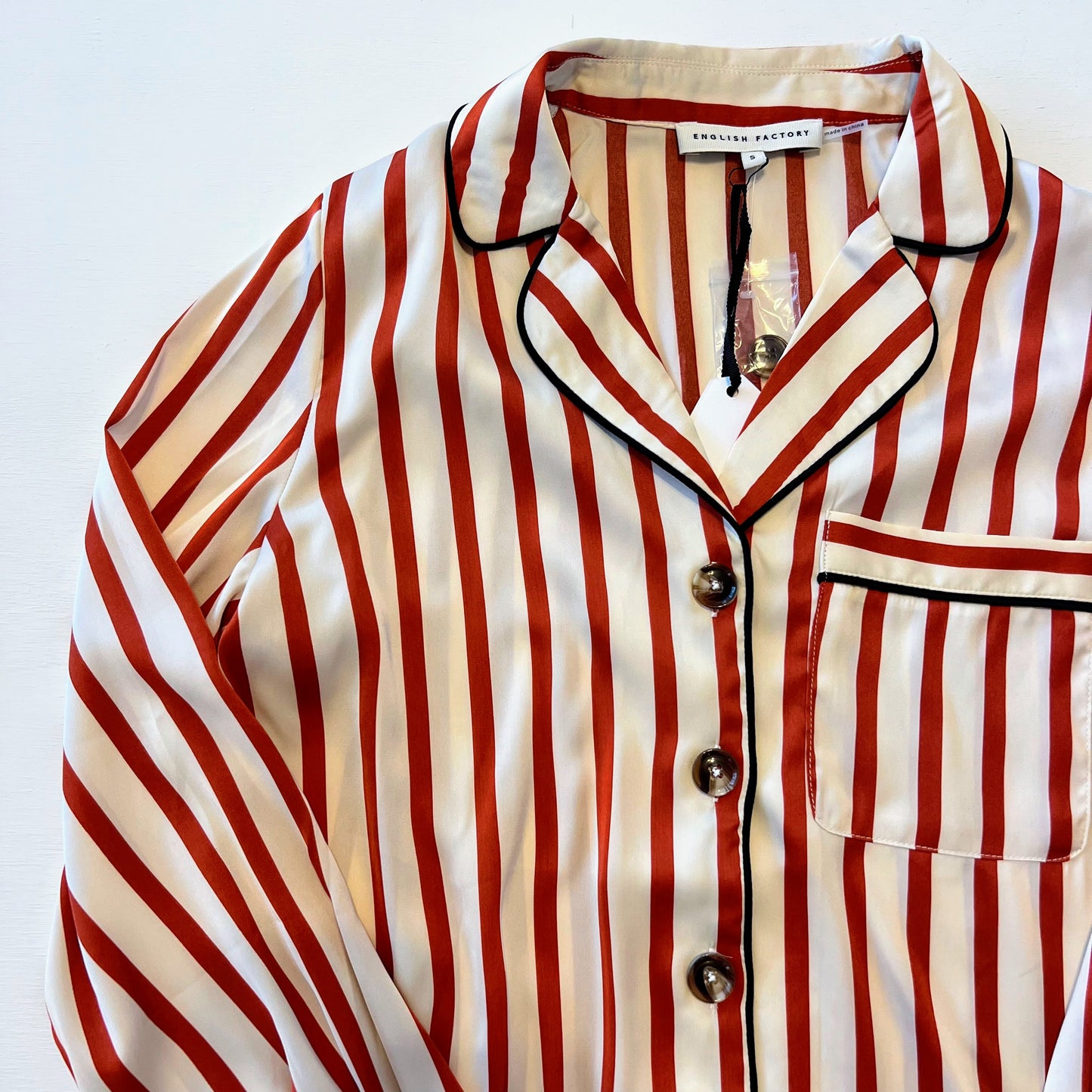 Benson Striped Button Down Blouse