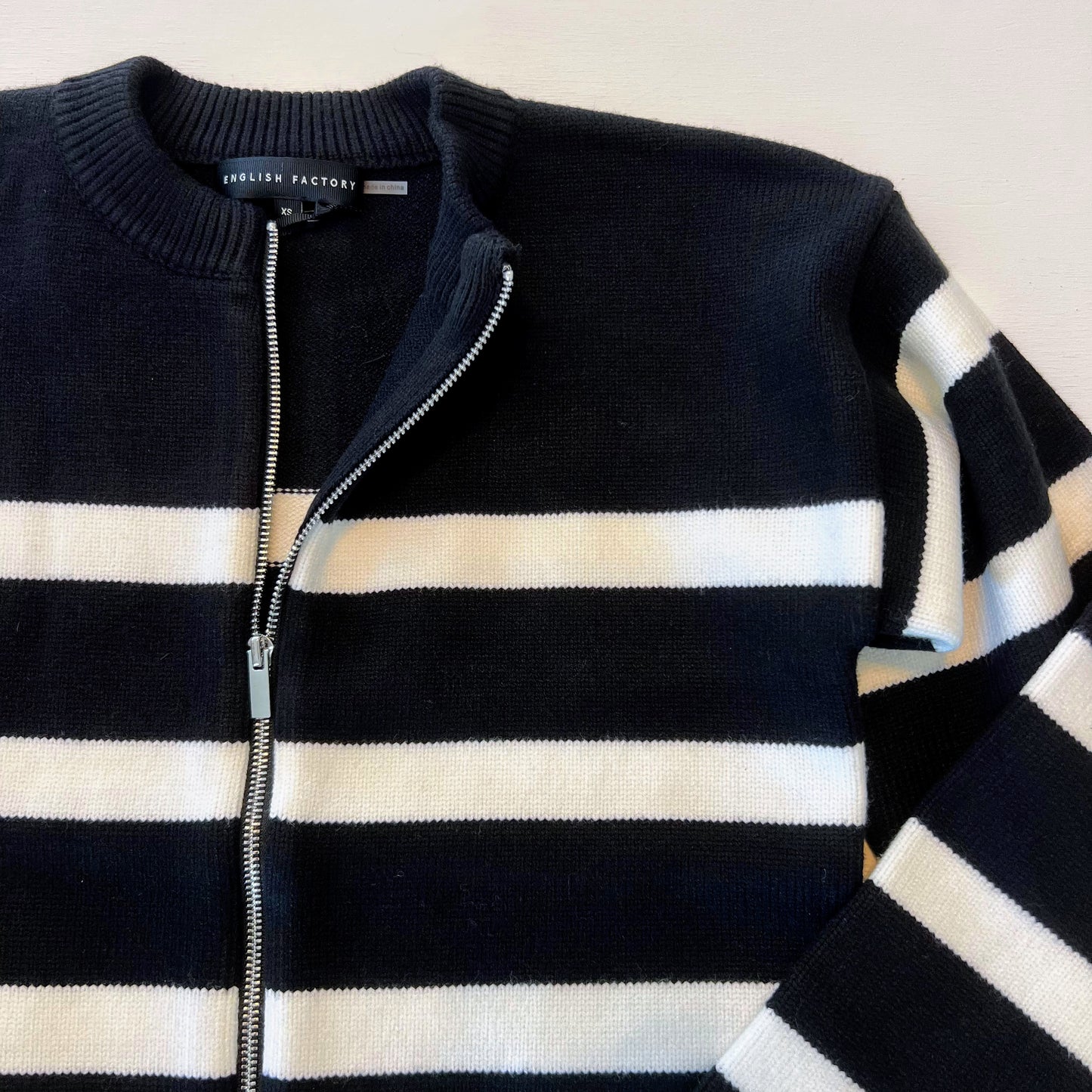 Ashton Striped Zip Up Sweater