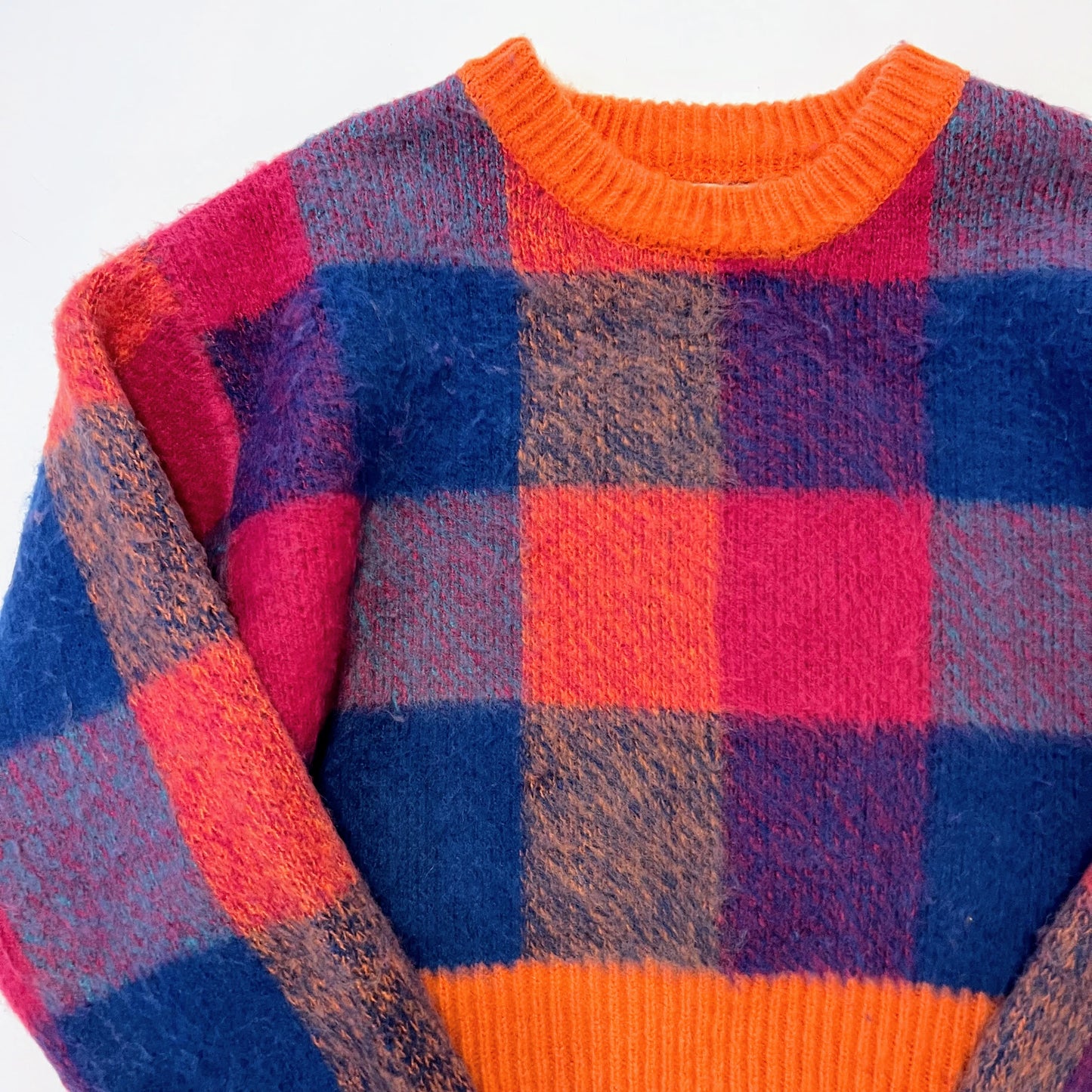 Percy Plaid Crew Neck Sweater