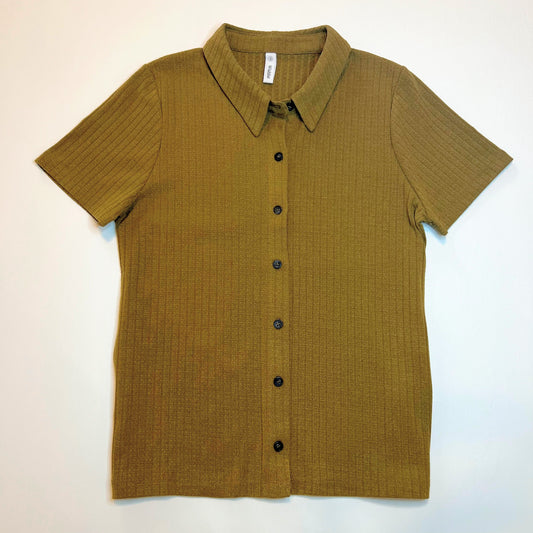 Parmelee Ribbed Knit Button-Up Shirt