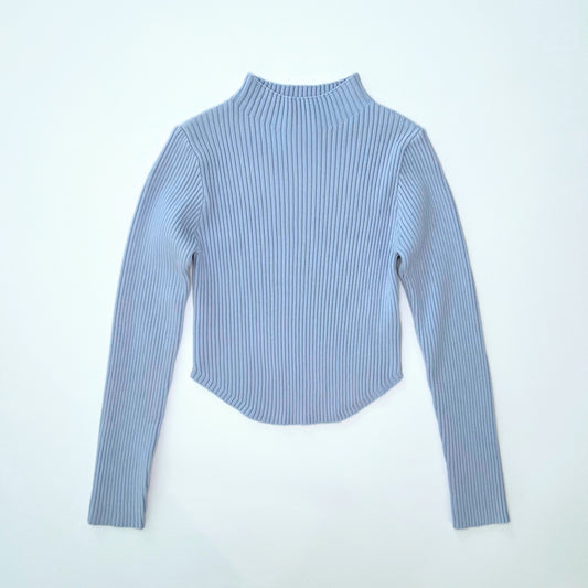 Bennett Ribbed Mock Neck Crop Sweater
