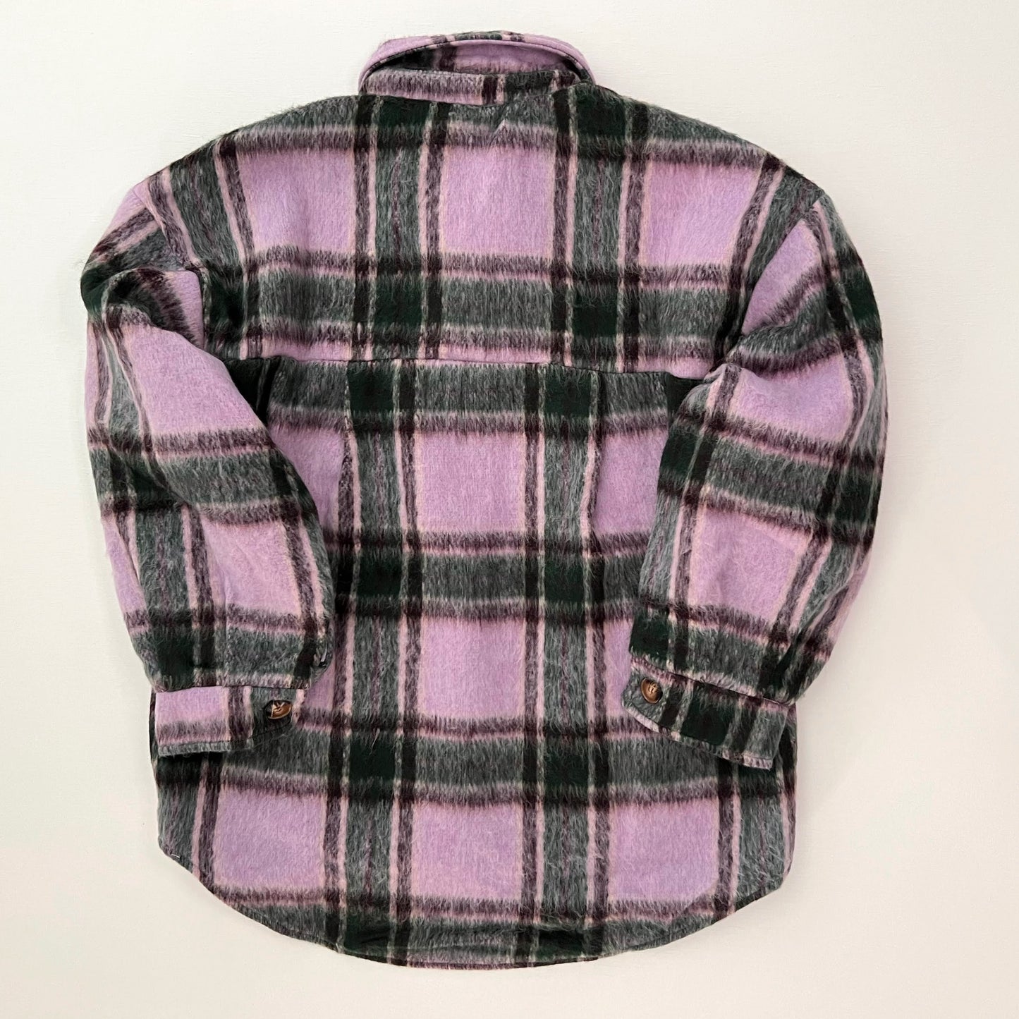 Madison Fuzzy Plaid Quilted Jacket
